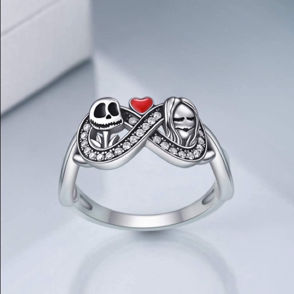 18k Diamond Nightmare Before Christmas Eternity Ring - Picture 3 of 15